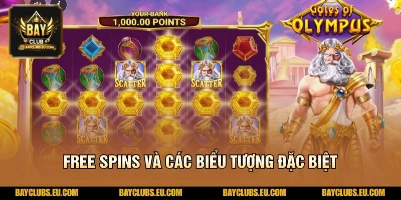 Gates of Olympus BayClub – Khám Phá Slot Thần Thoại 4 Free Spins và các biểu tượng đặc biệt