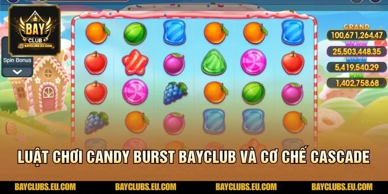 Luật chơi Candy Burst BayClub và cơ chế Cascade